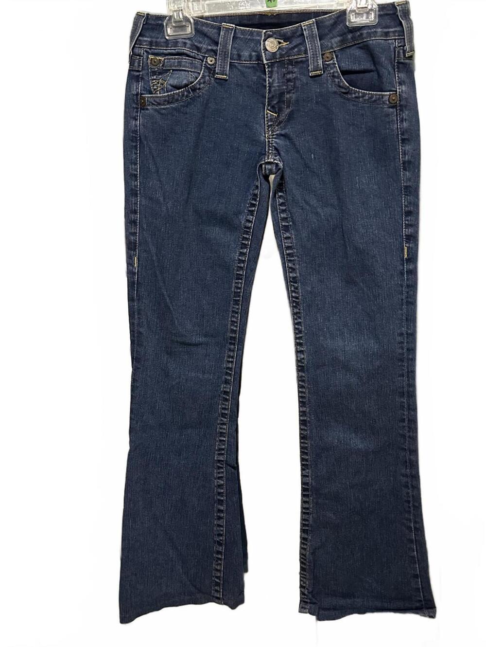 True Religion Women's Lowe Rise Boot Cut Denim  Blue Wash Jeans Size 29 - Picture 1 of 10